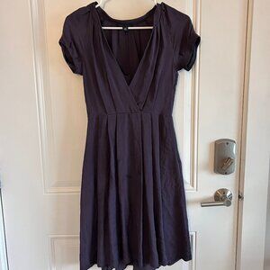 Banana Republic Plum Pleated Dress